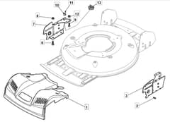 MULTICLIP MEL 46 HP - 2009 - 291500663/UM9 - Mountfield Rotary Mower Mask Diagram