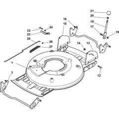 MULTICLIP PRO 50 SX H - 2019-2021 - 291502138/ST1 - Stiga Rotary Mower Deck and Height Adjusting Diagram