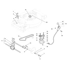 MULTICLIP PRO 53 SV - 2015-2018 - 293533038/S14 - Stiga Rotary Mower Transmission Diagram