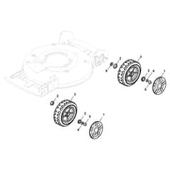 MULTICLIP RENTAL 50 B - 2012-2013 - 291501021/S12 - Stiga Rotary Mower Wheels and Hub Caps Diagram