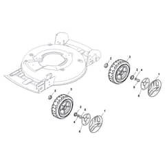 MULTICLIP RENTAL 50 SE B - 2014-2015 - 291502528/S14 - Stiga Rotary Mower Wheels and Hub Caps Diagram