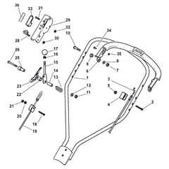 MULTICLIP RENTAL 53 S B - 2012-2013 - 293532021/S11 - Stiga Rotary Mower Handle Upper Part Diagram