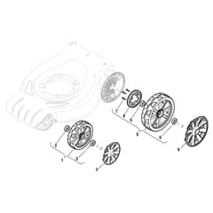 MULTIMOWER 53 S - 2013 - 295536144/S13 - Stiga Rotary Mower Wheels and Hub Caps Diagram