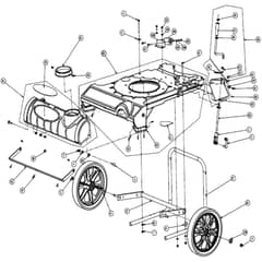 Billy Goat MV650SPH - MV650HSP Self-Propelled Vacuum Main Diagram