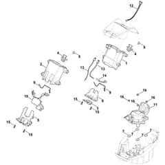 Stihl MVP 850.1 - Battery Bracket, Electronics, Motor - Parts Diagram