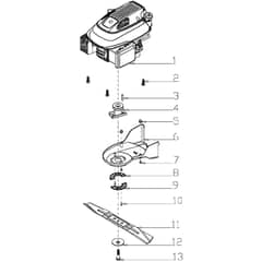 Cobra MX534SPCE - Lawn Mower May 2020 Blade Assy Diagram