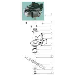Cobra MX534SPH - 53cm GCV170 Mower Feb 2019 Engine Unit/Blade Assy Diagram