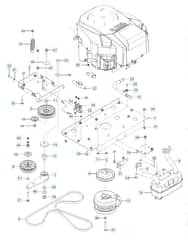 Husqvarna Mz5225 Zt - Engine Mounting With Guards & Muffler