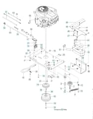 Husqvarna Mz7227 - Engine Mounting With Guards & Muffler