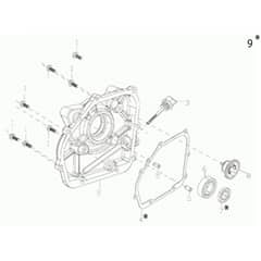 MZ 2055 K -  - Efco Tiller Crankcase cover Diagram