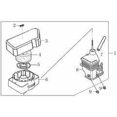 MZ 2075 RKS -  - Efco Tiller Air Filter Diagram