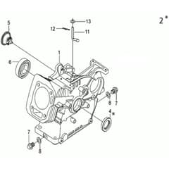 MZ 2098 RKS -  - Efco Tiller Crankcase Diagram