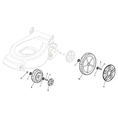 NP 534 WTR BBC-H - 2012-2017 - 292157333/10 - Castel Garden Rotary Mower Wheels and Hub Caps Diagram