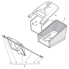 NT 534 - 2022-2024 - 299531043/CX - Castel Garden Rotary Mower Grass Catcher Diagram