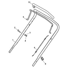NT 534-B - 2012-2013 - 299531023/11 - Castel Garden Rotary Mower Handle Upper Part Diagram