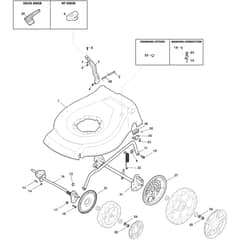 NTL 480 W - 2014-2017 - 299487063/12 - Castel Garden Rotary Mower Deck And Height Adjusting Diagram