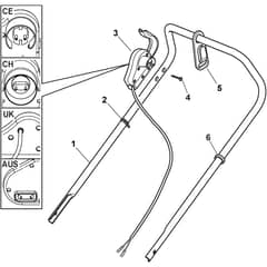 NTL 480 W - 2014-2017 - 299487063/12 - Castel Garden Rotary Mower Handle Upper Part Diagram