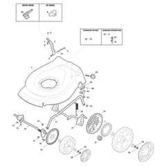 NTL 534 WTRV-B - 2012-2014 - 299537023/12 - Castel Garden Rotary Mower Deck and Height Adjusting Diagram