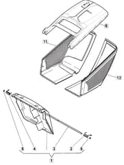 NW 484 TR B - 2011 - 299482024/LM - Mountfield Rotary Mower Grass Bag Diagram