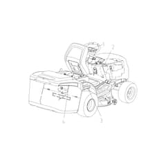 OM 102R/16 K - 2025 - Oleo-Mac Ride On Mower Labels Diagram