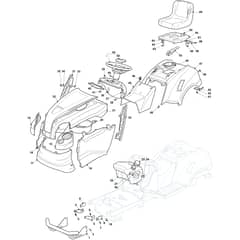 OM 103/16 K - 2022 - Oleo-Mac Ride On Mower Body Diagram