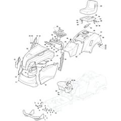 OM 103/21 - 2019 - Oleo-Mac Ride On Mower Body Diagram