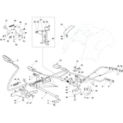 OM 103/21 - 2021 - Oleo-Mac Ride On Mower Brake and Gearbox Controls Diagram