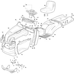 OM 103/22 V - 2019 - Oleo-Mac Ride On Mower Body Diagram