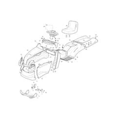 OM 104/19 KV - 2023 - Oleo-Mac Ride On Mower Body Diagram