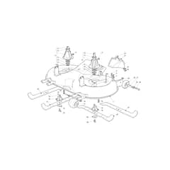 OM 104/19 KV - 2023 - Oleo-Mac Ride On Mower Mowing Deck Diagram