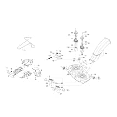 OM 105/16 K - 2023 - Oleo-Mac Ride On Mower Mowing Deck Diagram