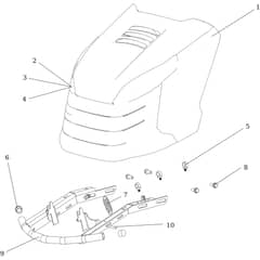 OM 106/22 H - 2017 - Oleo-Mac Ride On Mower Hood (2/2) Diagram
