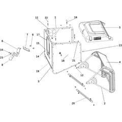 OM 106/24 KH 4x2 HD (K2400AVD V-TWIN-EURO5) - 2024 - Oleo-Mac Ride On Mower Grass collector Diagram