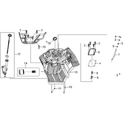 OM 106/24 KH (K2400AVD V-TWIN) - 2018 - Oleo-Mac Ride On Mower Cylinder and crankcase Diagram