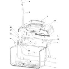 OM 106/24 KH (K2400AVD V-TWIN) - 2018 - Oleo-Mac Ride On Mower Grass collector Diagram