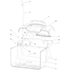 OM 106/24 KH (K2400AVD V-TWIN) 4x4 - 2017 - Oleo-Mac Ride On Mower Grass collector Diagram