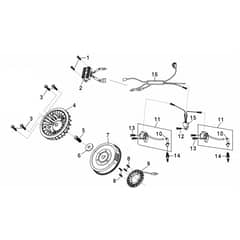 OM 106/24 KH (K2400AVD V-TWIN) 4x4 - 2023 - Oleo-Mac Ride On Mower Flywheel and coil Diagram
