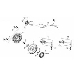 OM 106/24 KH (K2400AVD V-TWIN-EURO5) - 2024 - Oleo-Mac Ride On Mower Flywheel and coil Diagram