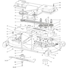 OM 106/24 KH (VICTUS) - 2024 - Oleo-Mac Ride On Mower Mowing deck (1/2) Diagram