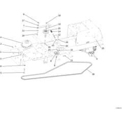 OM 107 L/17.5 H - 2016 - Oleo-Mac Ride On Mower Clutch Diagram
