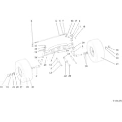 OM 107 L/24 KH (K2400AVD V-TWIN) - 2017 - Oleo-Mac Ride On Mower Front axle Diagram