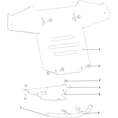 OM 107 L/24 KH (K2400AVD V-TWIN) - 2017 - Oleo-Mac Ride On Mower Hood (2/3) Diagram
