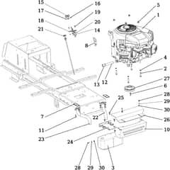 OM 107 L/24 KH (K2400AVD V-TWIN) - 2018 - Oleo-Mac Ride On Mower Engine Diagram