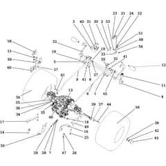 OM 107 L/24 KH (K2400AVD V-TWIN) - 2018 - Oleo-Mac Ride On Mower Transmission Diagram