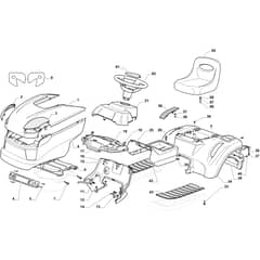OM 108L/16 K - 2021 - Oleo-Mac Ride On Mower Body Diagram