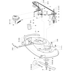 OM 108L/18.5 H - 2020 - Oleo-Mac Ride On Mower Mowing Deck Diagram