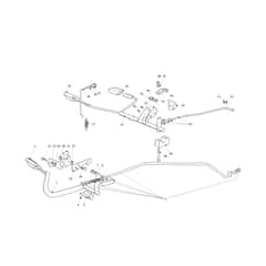 OM 123/21 K V - 2023 - Oleo-Mac Ride On Mower Brake and Gearbox Controls Diagram