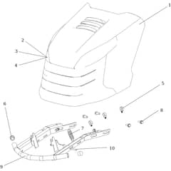 OM 124/22 H - 2017 - Oleo-Mac Ride On Mower Hood (2/2) Diagram