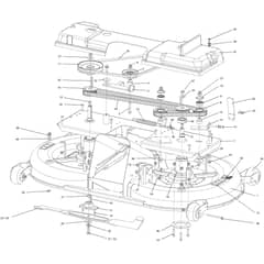 OM 124/22 H - 2017 - Oleo-Mac Ride On Mower Mowing deck (1/2) Diagram