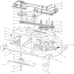 OM 124/24 KH Exclusive (K2400AVD V-TWIN-EURO5) - 2024 - Oleo-Mac Ride On Mower Mowing deck (1/2) Diagram